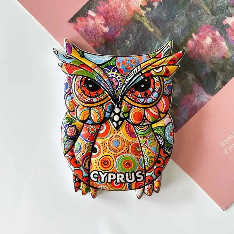 

Cyprus Creative Owl Fridge Magnet World Wide Italy Travel Souvenir Unique Gift