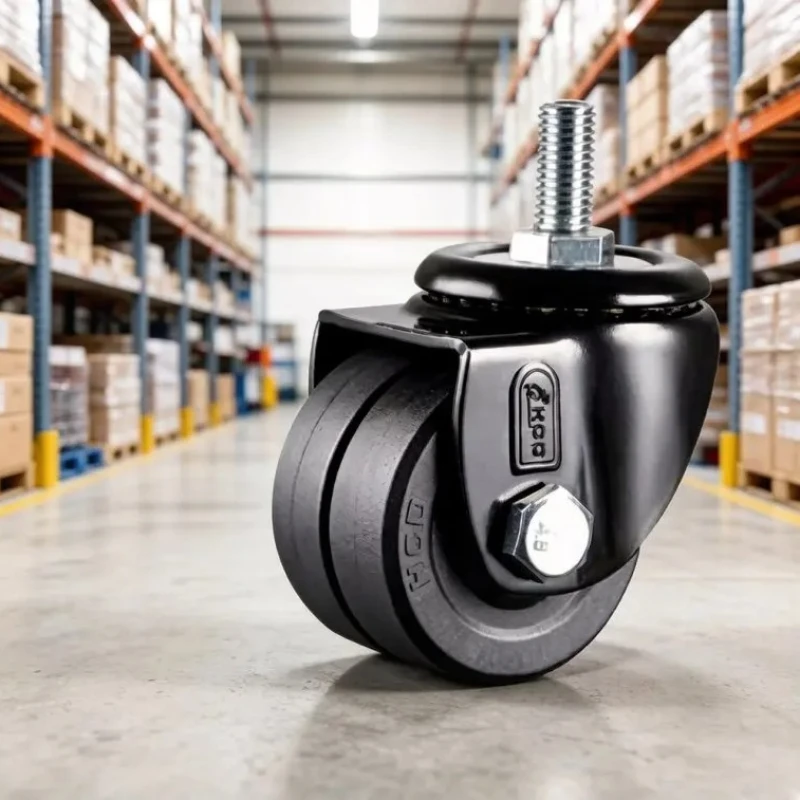 Low center Casters With Double Row Wheels,1.6/2.0/2.5/3inch,FOR Heavy Maching,High Load Bearing ,Wear-Resistant Mute
