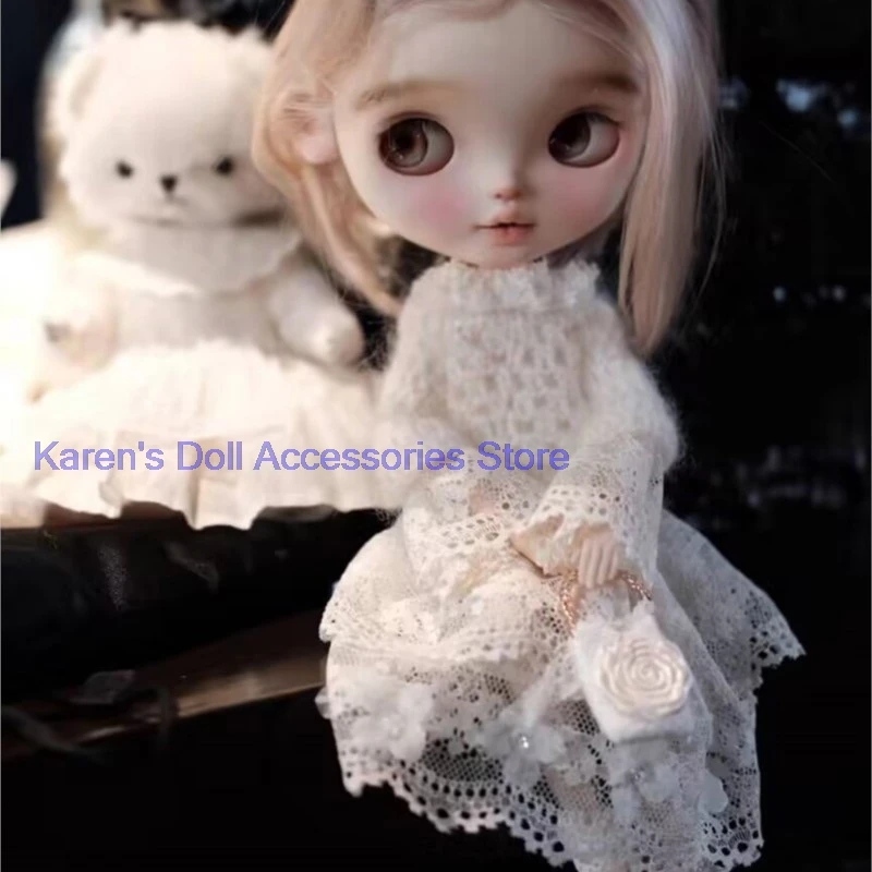 

Вязаный комплект в нежном корейском стиле из 4 предметов: свитер/кружевная юбка/нарукавники/сумки (подходит для Lulu, ymy24, Ob22, 24, 26, Zone, Jenny)