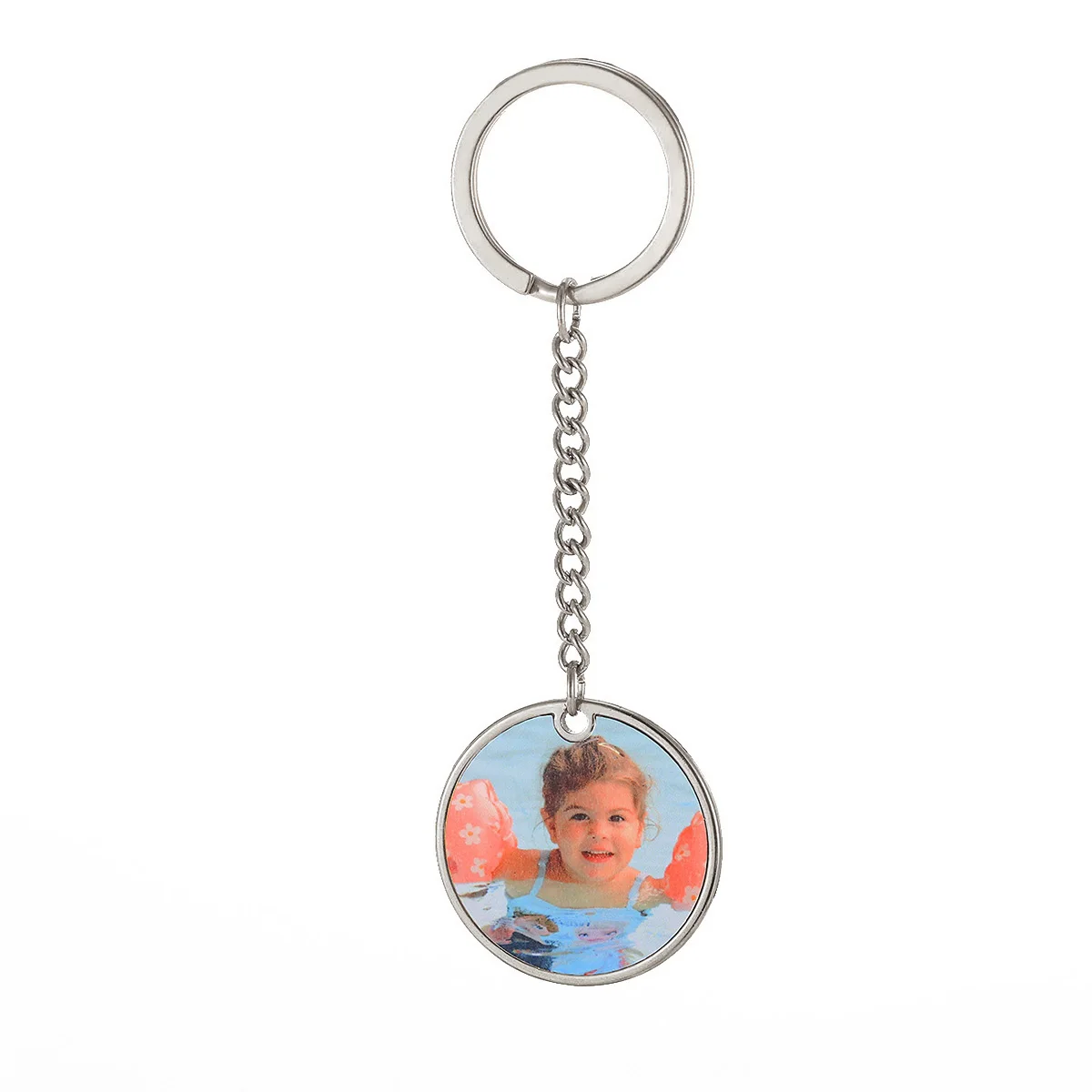 Customized Photo Print Keychain Heart Keepsake Gift