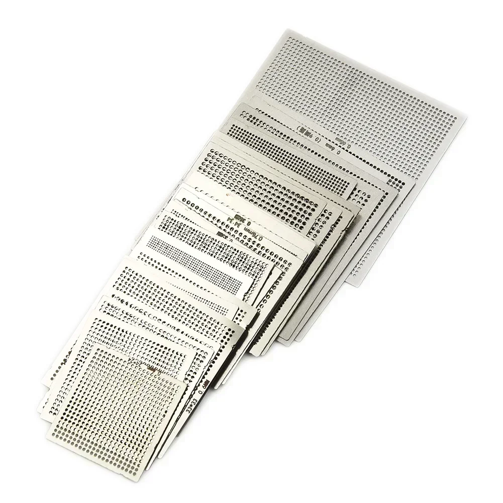 Set Reballing Rework Net Pack Stencil Direct Warmte Onderdelen Vervangt Reball Rework Zilver Vervangende Accessoires