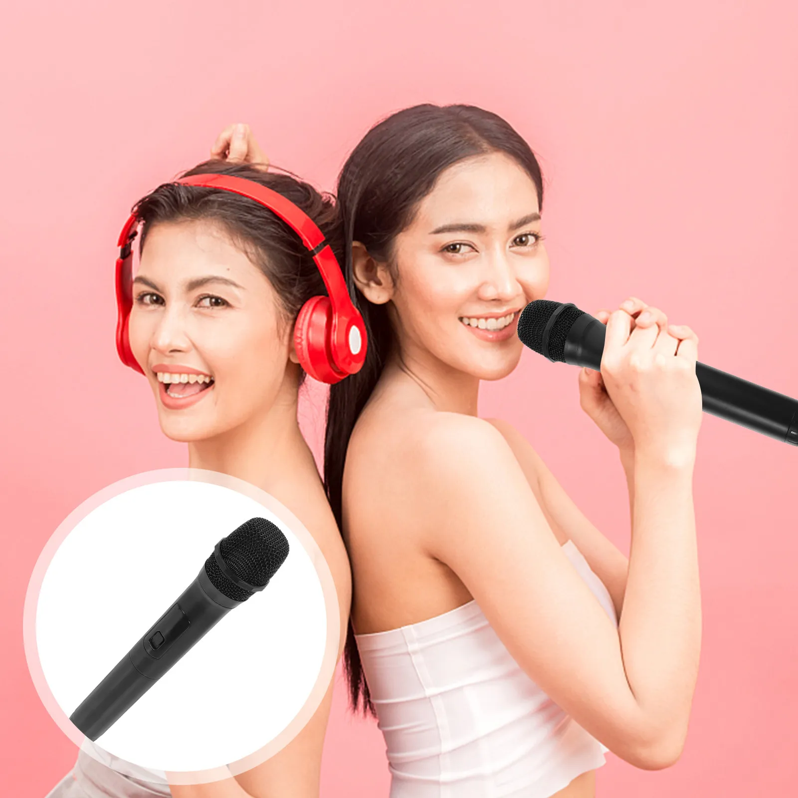 Microphone factice réaliste pour la confiance en soi, l'expression sur scène, les jeux d'imitation, les fêtes d'anniversaire et les excursions en camping
