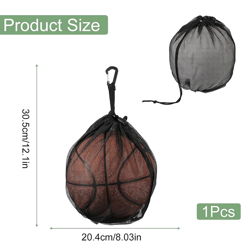 Tas Ransel Serbaguna dengan Tali Serut untuk Bola Basket, Tas Jala untuk Sepak Bola, Bola Voli, Tas Penyimpanan Olahraga, Tas Perjalanan untuk Mainan dan Bola