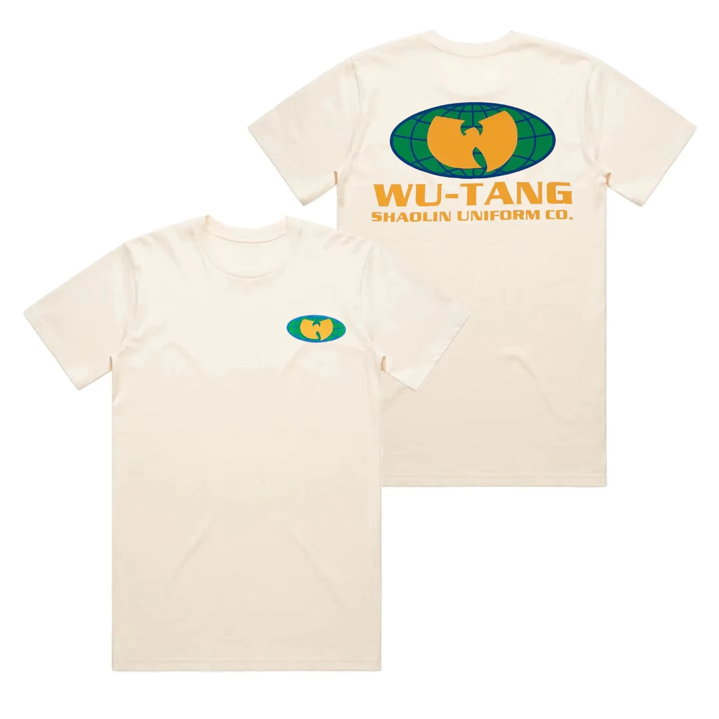 Wu Tang Clan Shaolin Uniform Co Doppelseitiges Grafik-T-Shirt Retro Hip Hop Streetwear Lässiges Unisex-Oberteil für Männer und Frauen – Detail 6