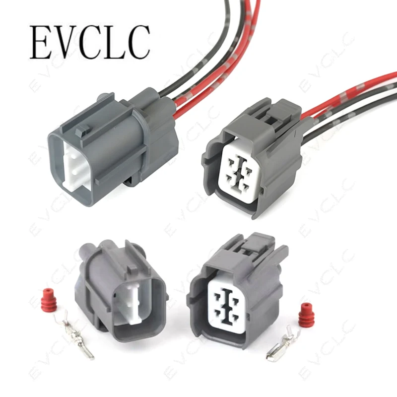 1 Set 4-Pin Car Wiring Harness Connector Waterproof Plug 6489-0132/6181-0073 for Honda Front Rear Oxygen Sensor Headlight Plug
