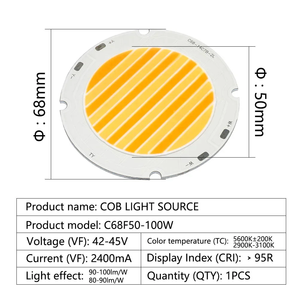 200W LED Chip CRI95 Projector Warm/White Two-color Lights Live Broadcast Room Decor Professional photography fill light Lamps