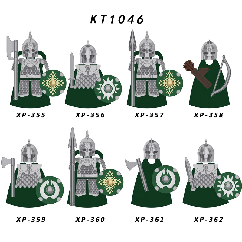 Soldier Orcs Army Figures Armor Guard Warrior Archer Medieval Dol Amroth Knights Building Blocks Bricks Toys Gifts