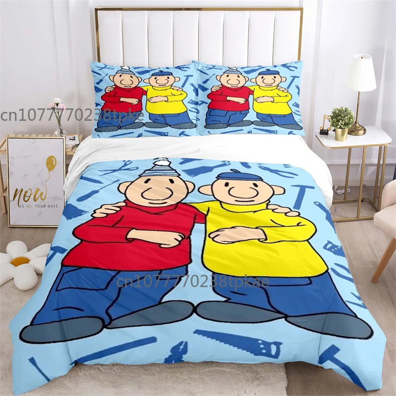 

Pat & Mat Cartoon Game Funny Friends Duvet Cover Sets Printed Bedding Set Double Queen King Size 2/3pcs,Bettbezug