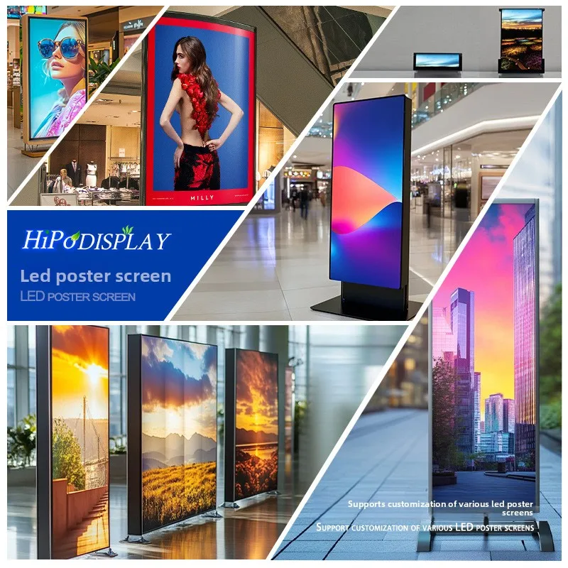 hot YTSF-P1 LED Display Poster Screen P2/P25 Indoor Vertical Advertising Screen Mobile Foldable Exhibition Promotional Display