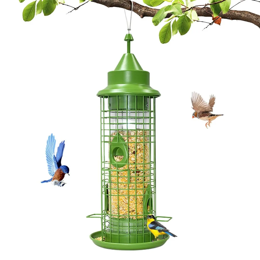 

Outdoor Wire Mesh Bird Feeder, Hanging Squirrel Proof Bird Feeder, Outdoor Garden Metal Mesh Hummingbird Feeder