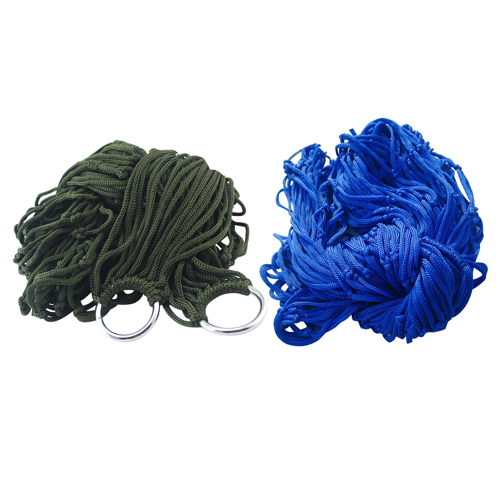 

2pcs Thickened Nylon Hammocks For Camping Outdoor Hanging Beds Sleep Swings Lightweight Portable Assorted Colors