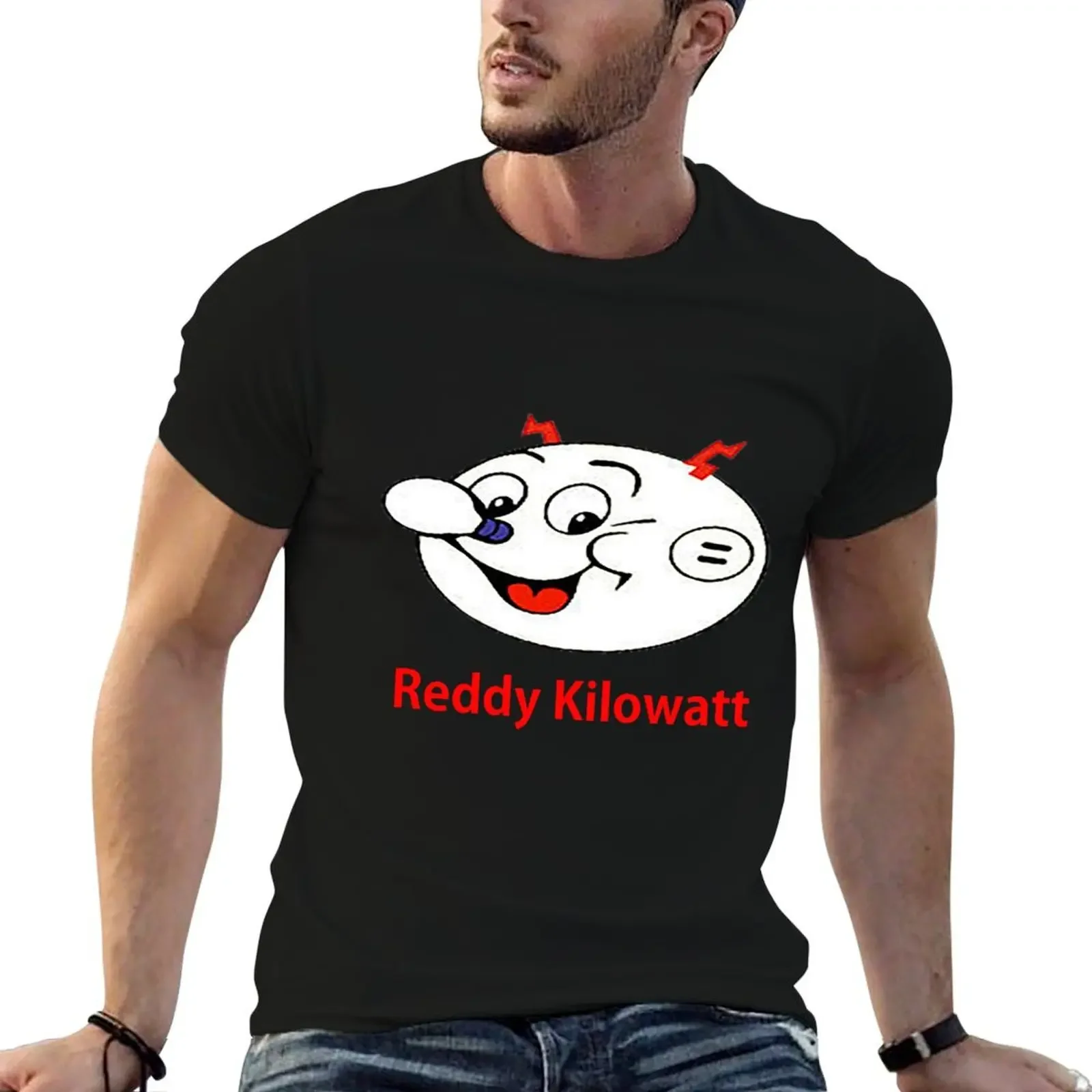 electricity Reddy Kilowatt, Reddy Kilowatt T-Shirt korean fashion vintage anime shirt basketball graphic tees Men's t-shirt