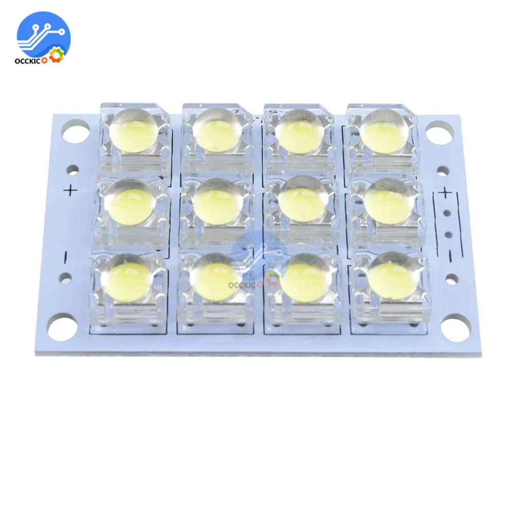 DC 3V-5V 12 LED Super Bright White LED Piranha Board Night LED Lights Lamp Module Board Diy Kit