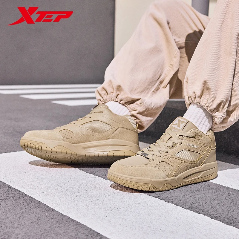 Xtep Street For Men 2024 Winter Sports Shoes Comfortable Breathable Soft Cushion Universal Sneakers 876419310001