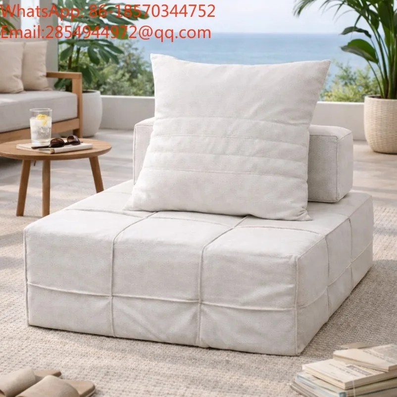 Compressible Single Square Sofa Removable and Washable Combination Sofa Balcony Living Room Cinema B & B