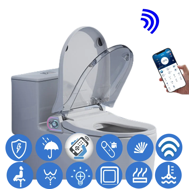

WETIPS Auto Flip Smart Toilet Seat Bidet Electric Abbatant WC Japones Tapa Inodoros Inteligente APP Japanese AI Toilet Lid