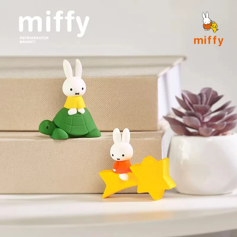 Echte Miffy koelkastmagneet Blind Box Cartoon konijn magnetische pop verzamelbaar bureaudecoratie anime accessoires meisje cadeau