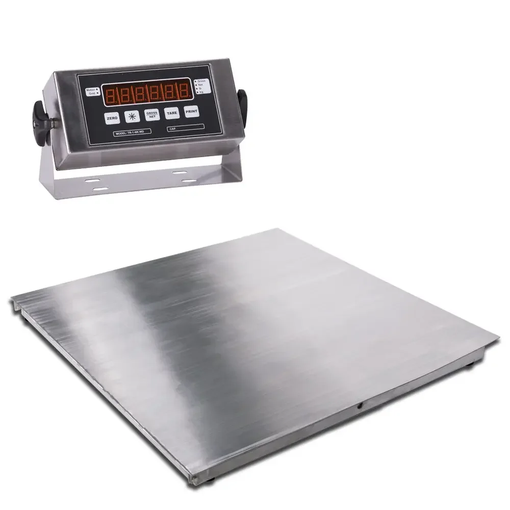 ！@AIDA CW Industrial Digital Heavy Duty Floor Scale 2000*2000mm 10t Capacity 100kg Platform 4 SQB Load Cells LCD Display