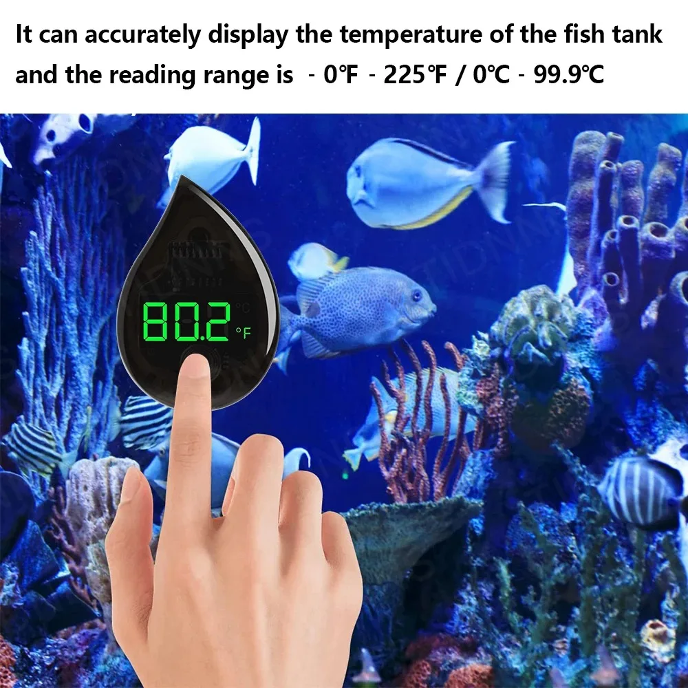 Samoprzylepne termometr LCD akwarium cyfrowe Mini termometry do akwarium z bezpłatnym przełączaniem temperatury Meter0-90 ℃/℉℃