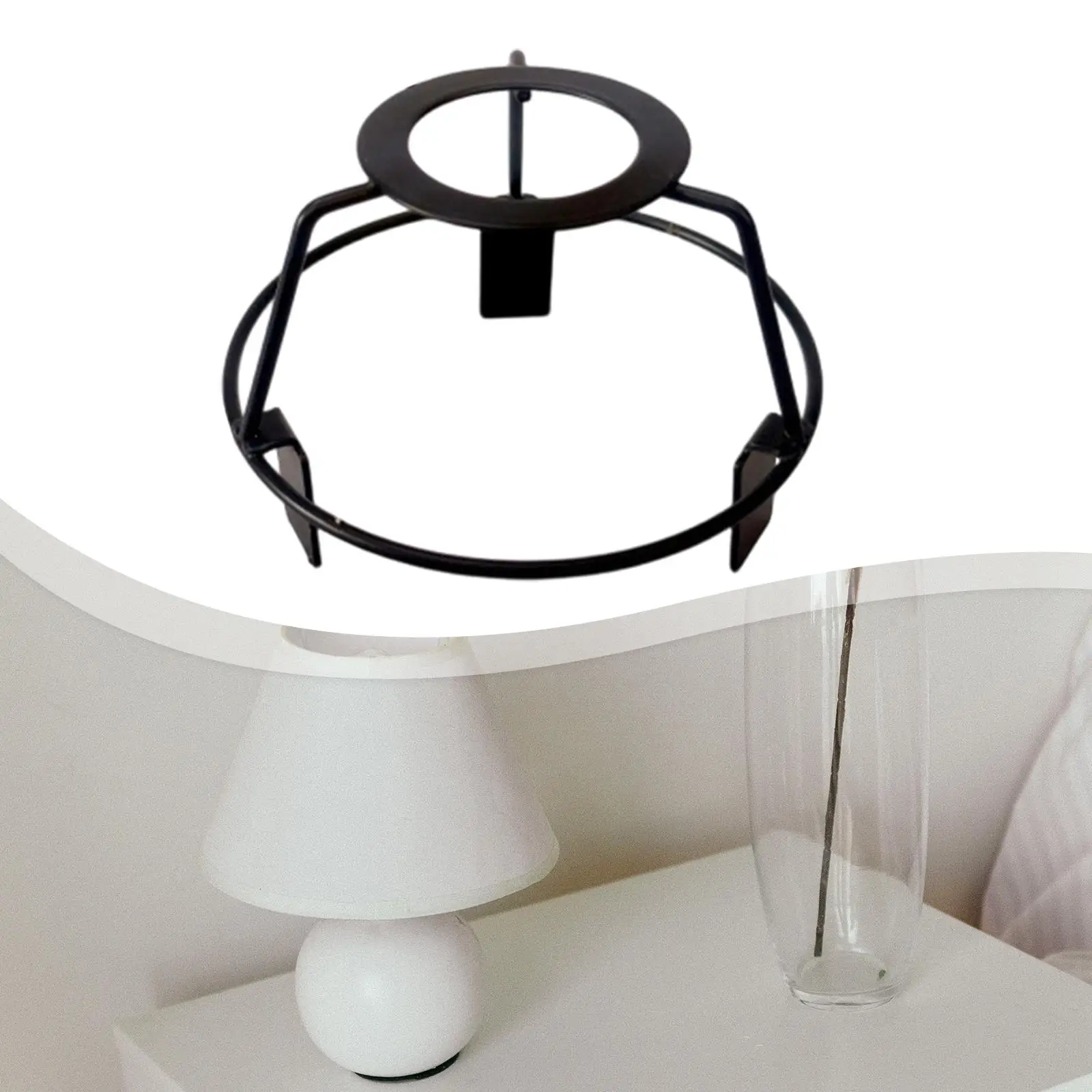 

DIY Metal Lamp Shade Frame for Table Lamp E27 Pendant Light Shade Wire Structure Craft Making Accessory