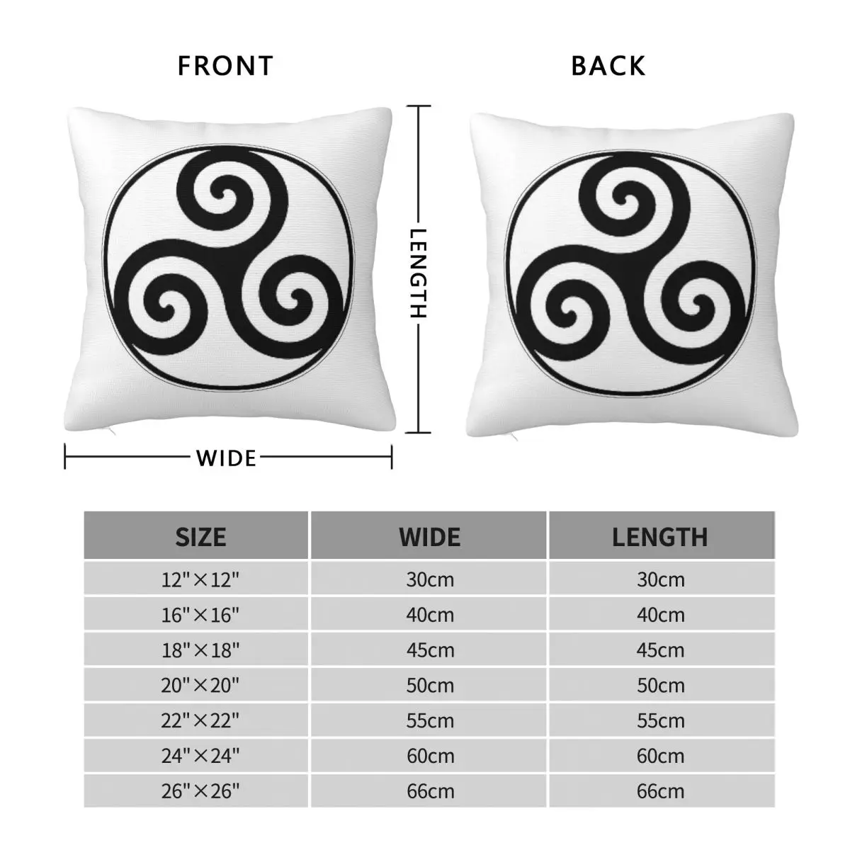 Infinity Triskelion Square Pillowcase Polyester Linen Velvet Pattern Zip Decor Throw Pillow Case Sofa Seater Cushion Cover 45x45