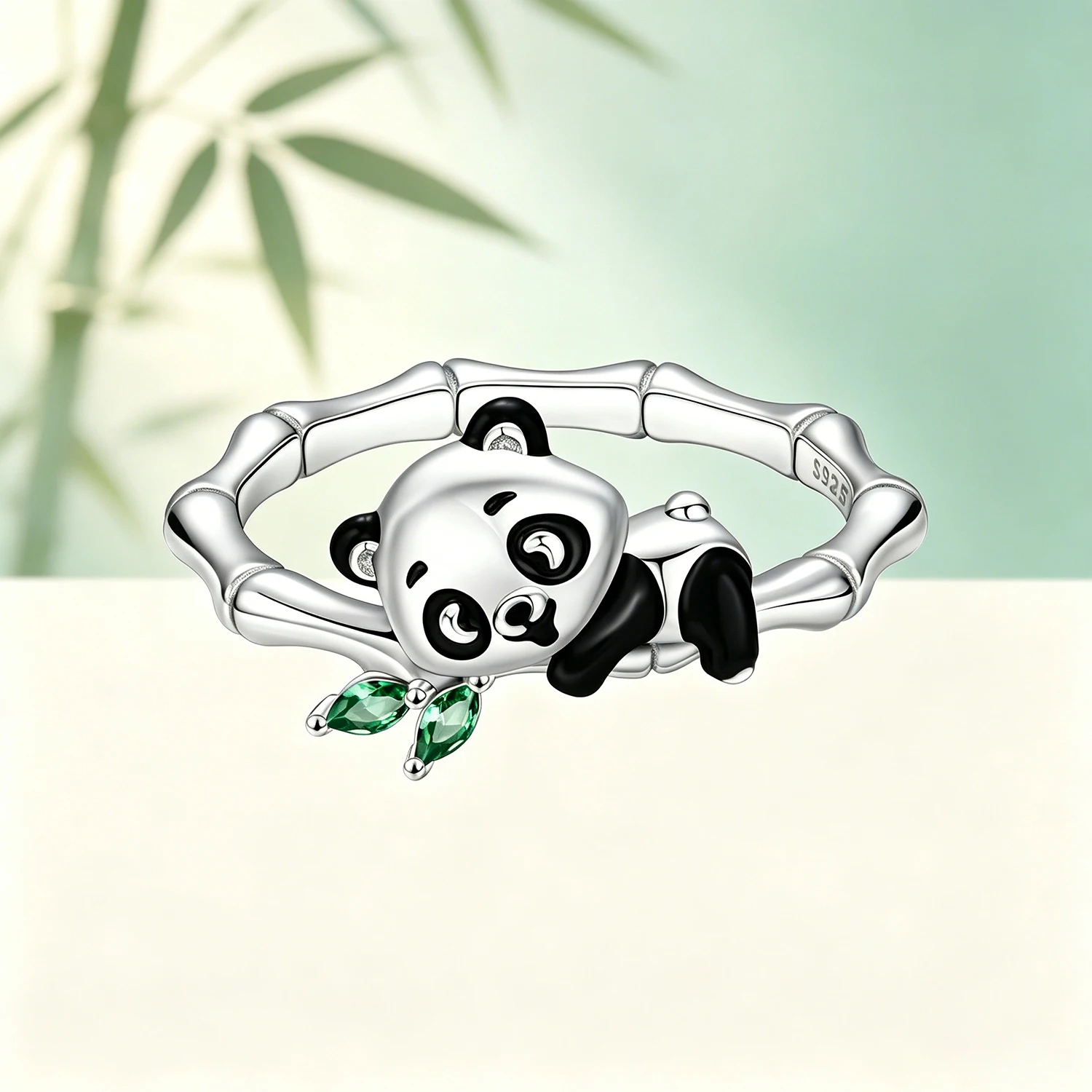 Orstarry Ring aus S925-Sterlingsilber, original, in mehreren Größen, exquisiter Tier-Panda-Ring für Frauen, Geburtstag, Schmuck, Geschenk