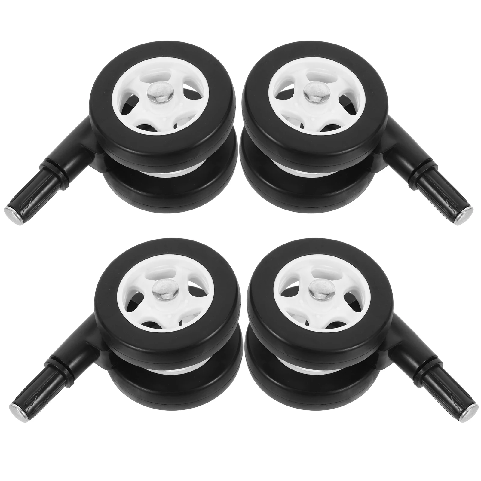 

4Pcs Stroller Wheel Replacement Silent Operation Wear-Resistant Easy Detach Universal Fit for Baby Strollers and Walkers