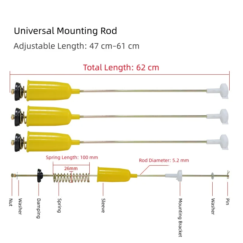 4pcs Adjustable Spring Suspension Rod Washing Machine Balance Boom Universal Pull Rod Spring Washing Machine Shock Absorbers