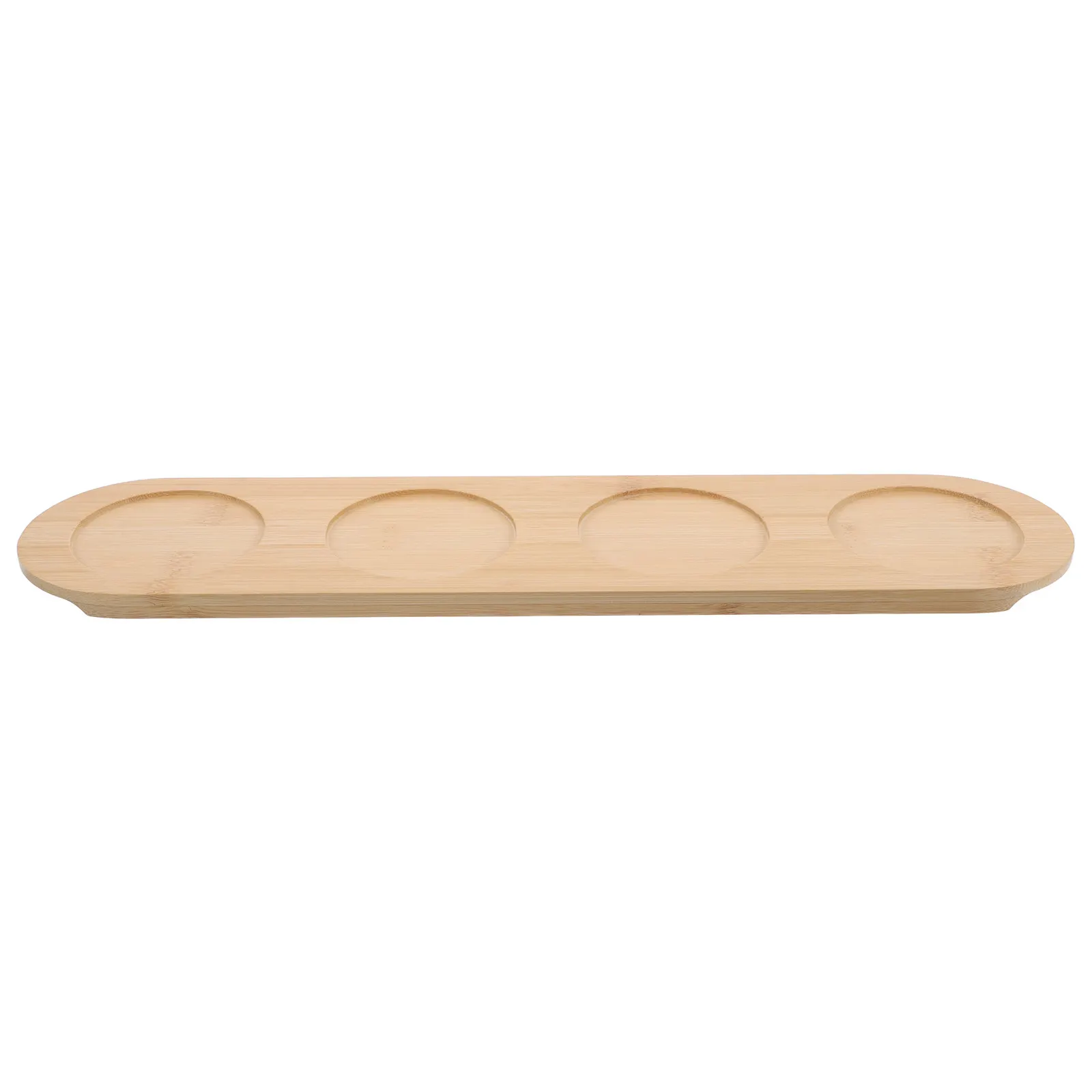 4 Hole Bamboo Shot Glass Holder Serving Tray Whiskey Flight Board Party Bar Display Khaki Wine Glass Rack Wooden Cup Holder