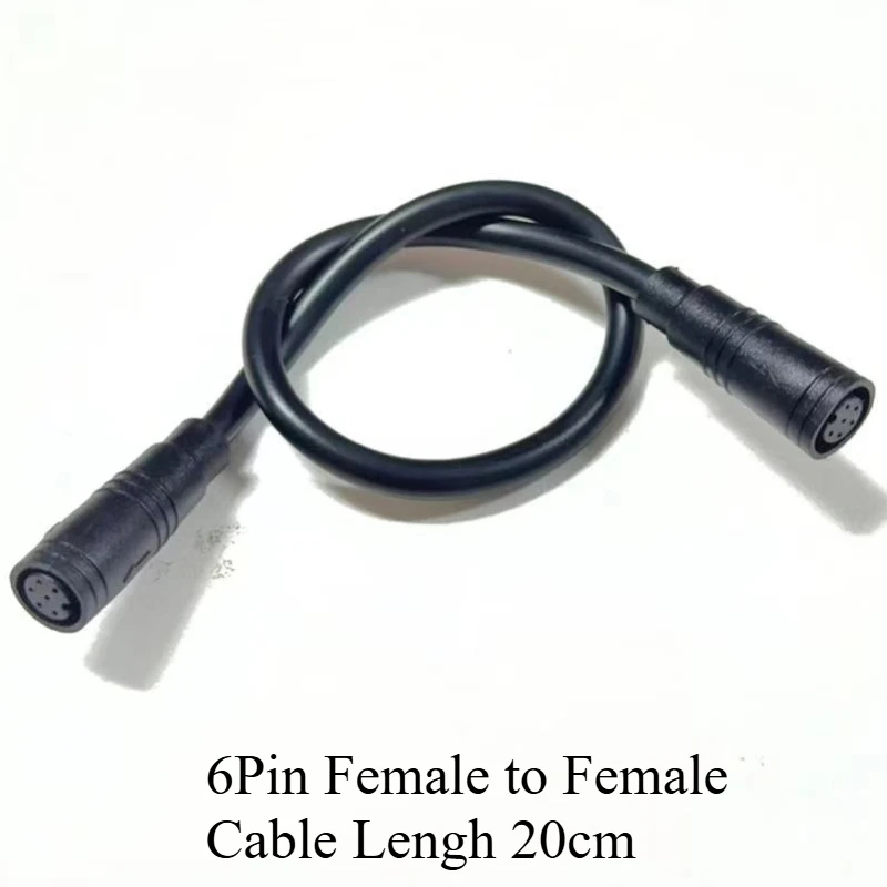 1 stks M8 2 3 4 5 6 Pin Elektrische Fiets Butt Joint Plug Waterdicht voor Ebike Display Kabel Vrouwelijke Mannelijke Optionele Connector 20 CM