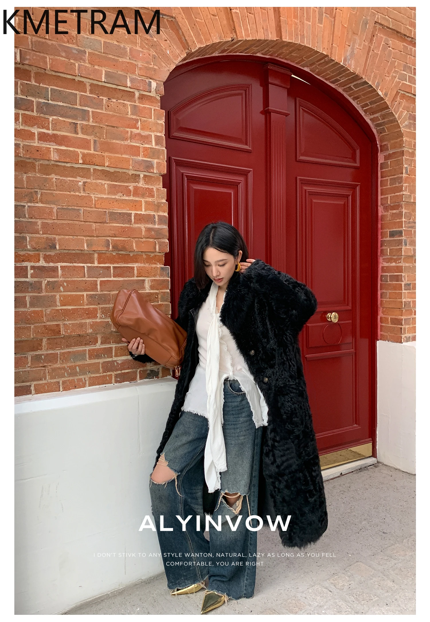 سترة فرو مزدوجة الوجه من صوف توسكانا الطبيعي لعام 100% معطف نسائي فاخر طويل من الفرو الحقيقي ملابس شتوية للنساء Fourrure 2025