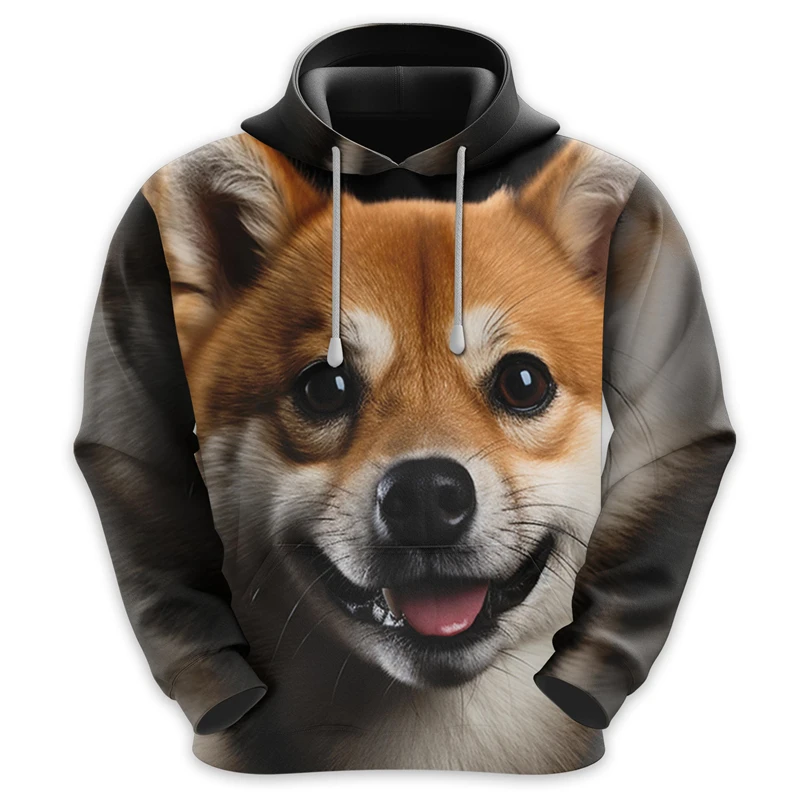 New Dog Face 3D Printed Hoodies For Men Clothes Harajuku Fashion Chihuahua Graphic Sweatshirts Pet Pullovers  Casual Animal Tops