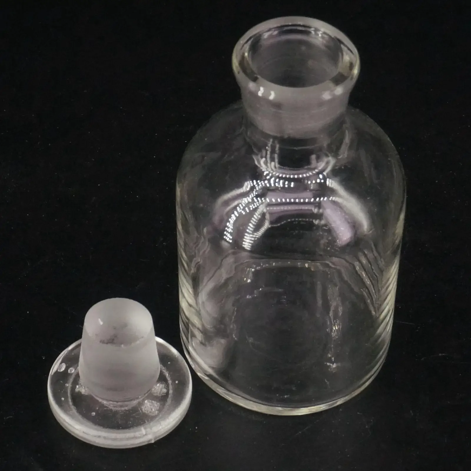 125ml Clear Glass Narrow Mouth Bottle With Stooper Lab Chemistry Glassware Teaching