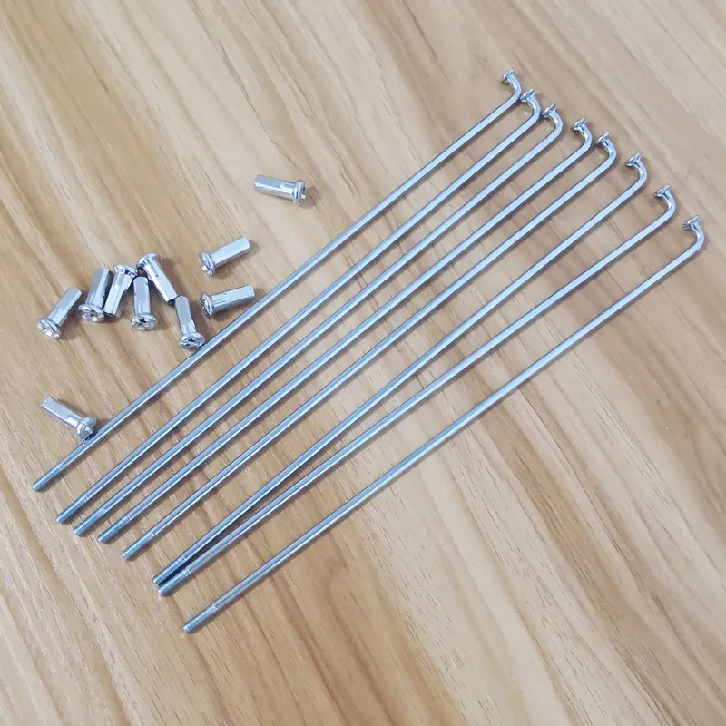 40pcs/lot 3.18mm 175/180/185/190/195/200/205/215/225mm 10G Bicycle spokes for Mountain bike, electric bike, motorcycle spokes