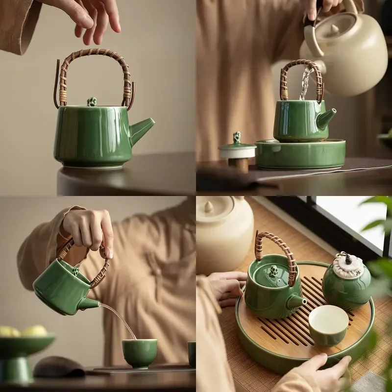 

【CHIMU HOME】 Dead Stone Beam Pot for Modern Simplicity Small Ceramic Teapot Single Pot Kung Fu Set Kettle