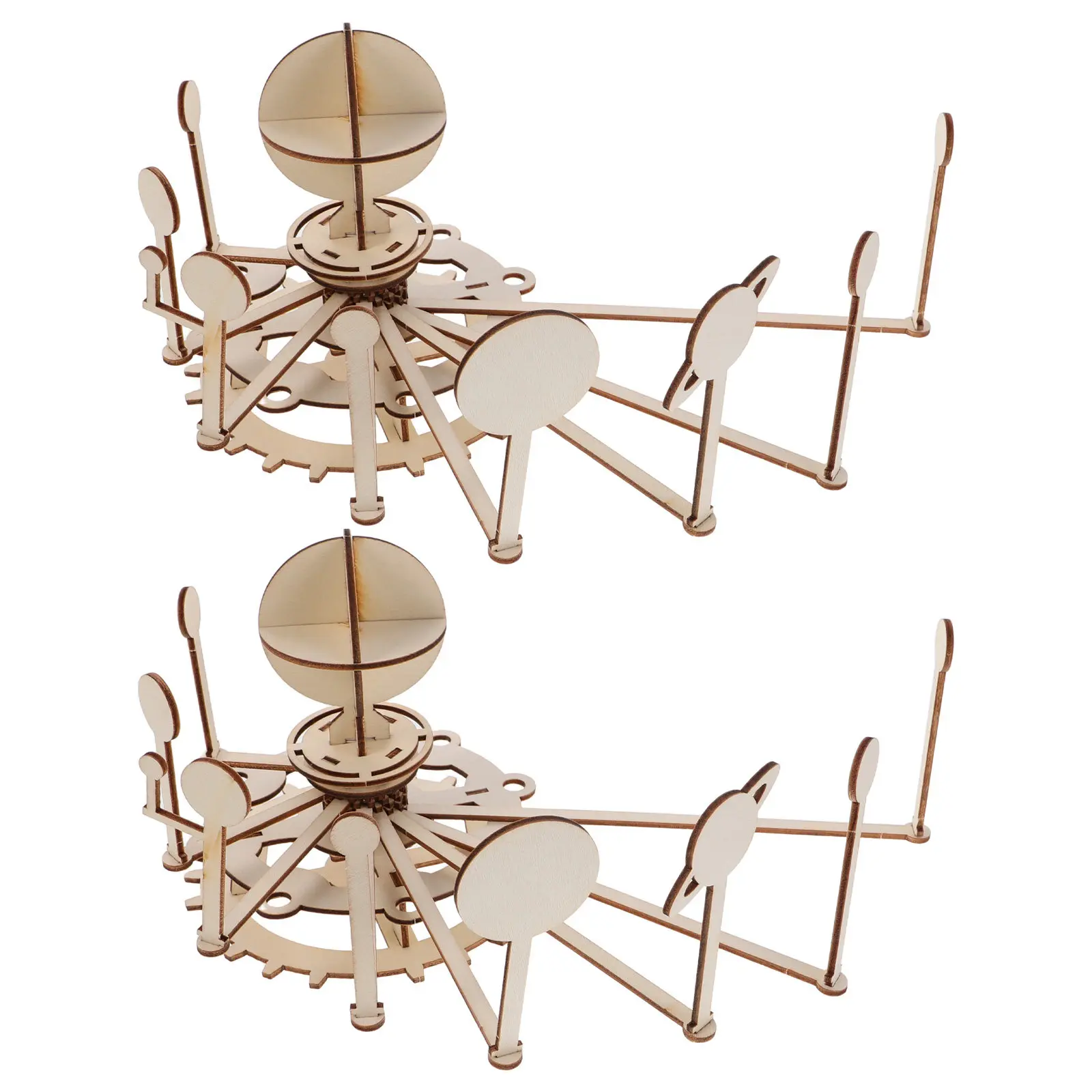 2 Sets de Rompecabezas del Sistema Solar, Kit de Planetas de Madera, Juego Educativo de Ciencia para Niños, Proyectos Escolares STEM, Decoración del Hogar, Espacio