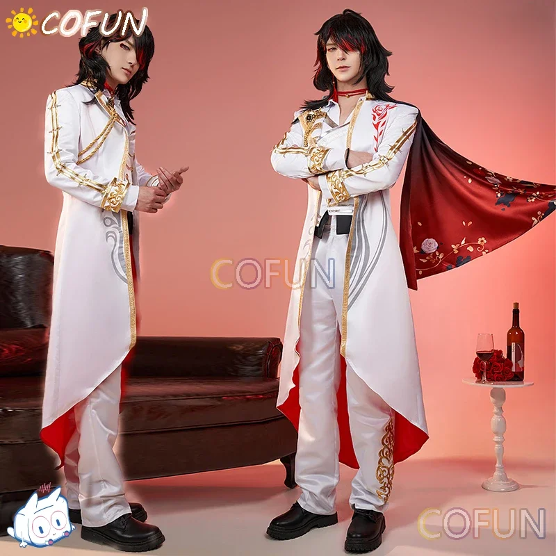 COFUN Vtuber Nijisanji Vox Akuma Canto Costume Cosplay Abiti di Halloween Gioco Anime Abbigliamento Mantello Uniforme Donna Uomo Abiti Parrucca