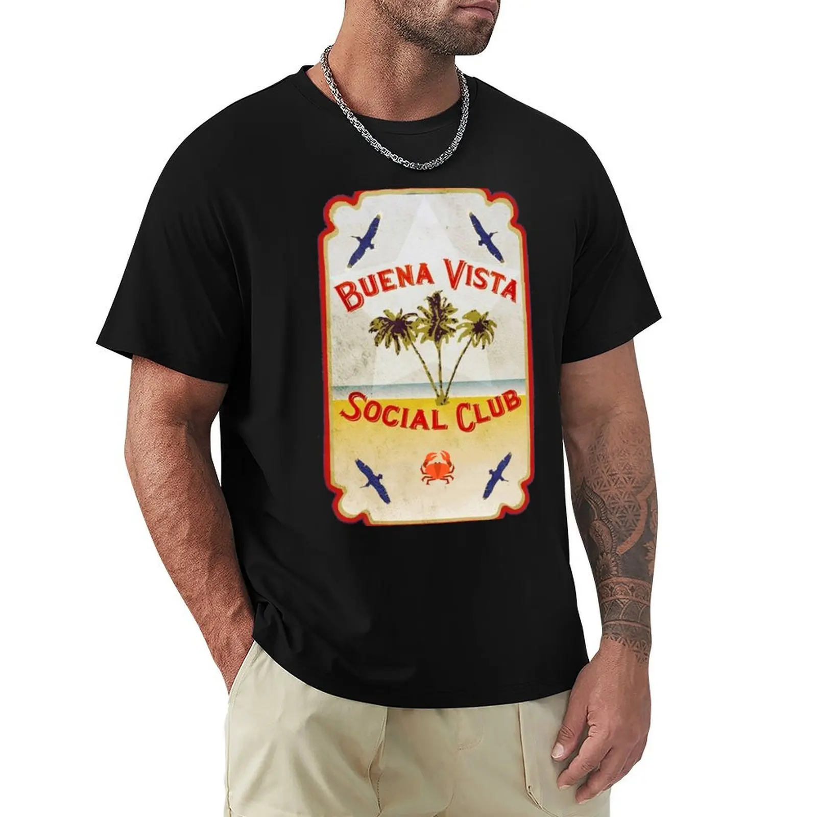 Buena Vista Social Club Beach T-Shirt Plus Size Summer Short Sleeve T-Shirt