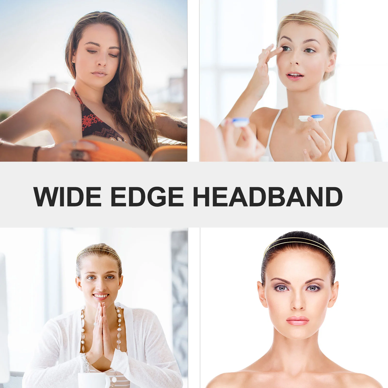 Head Wraps for Women Double Layer Headband Accessories Hair Hairband Clothing Girl Man