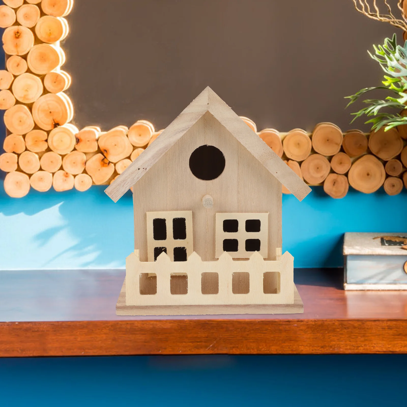 

Wooden Bird House Delicate Design Outdoor Garden Bird Nest Decorative Birds Feeder Home Yard Decoration Birds Feeder House