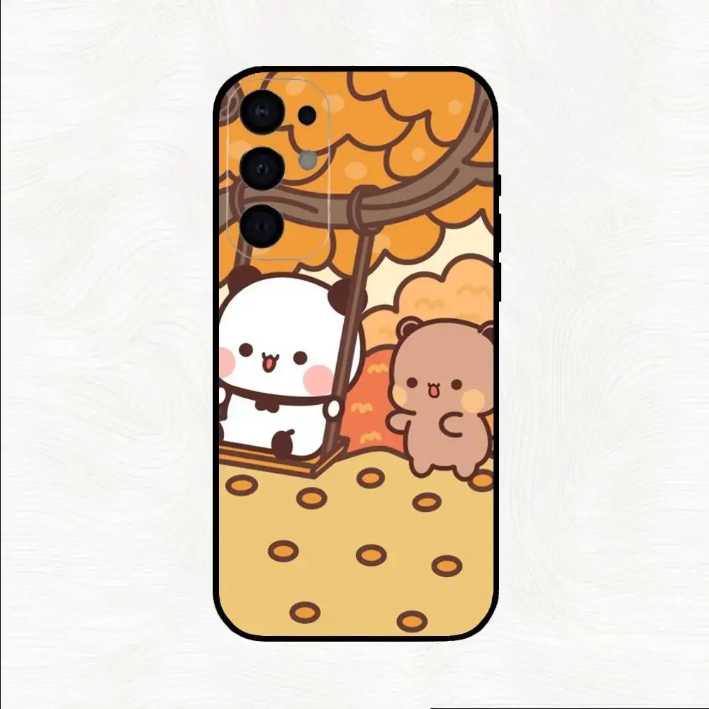 حافظة هاتف C-Cute BuBu DuDu لهاتف سامسونج S25، S24، S21، S22، S23، S30، Ultra، S20، Plus، غطاء أسود من السيليكون الناعم