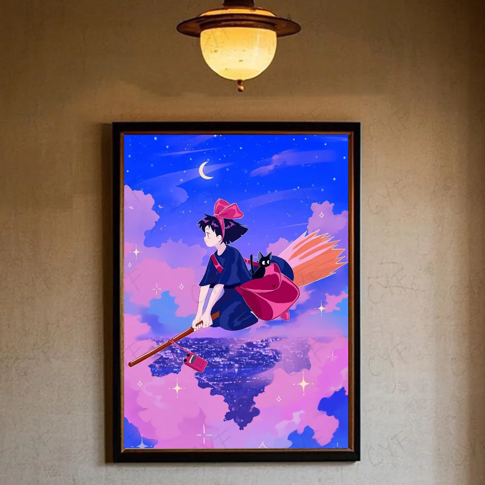 K-Kikis D-Delivery S-Service Anime  Poster HD art sticky wall waterproof home living room bedroom bar aesthetic decoration - Image 5