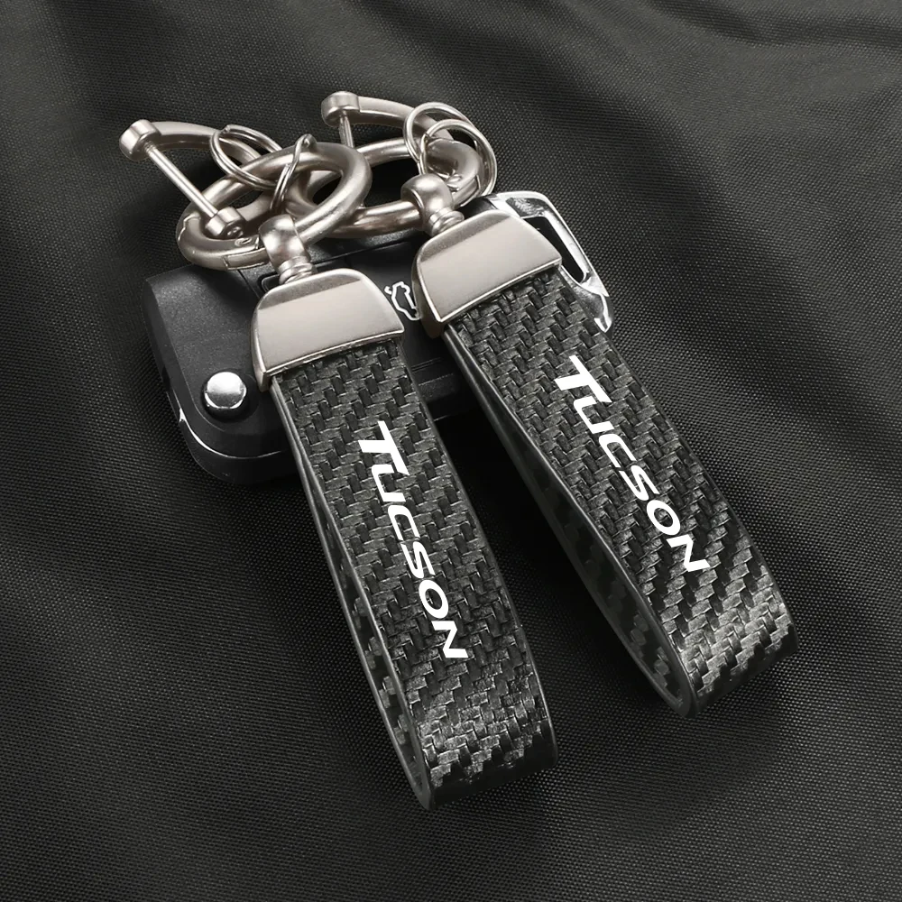 PU Leather Car Keychain Key Ring Pendant Strap For Hyundai Tucson Nx4 ix JM TL 2008 2016 2017 2019 2020 2022 2023 2024