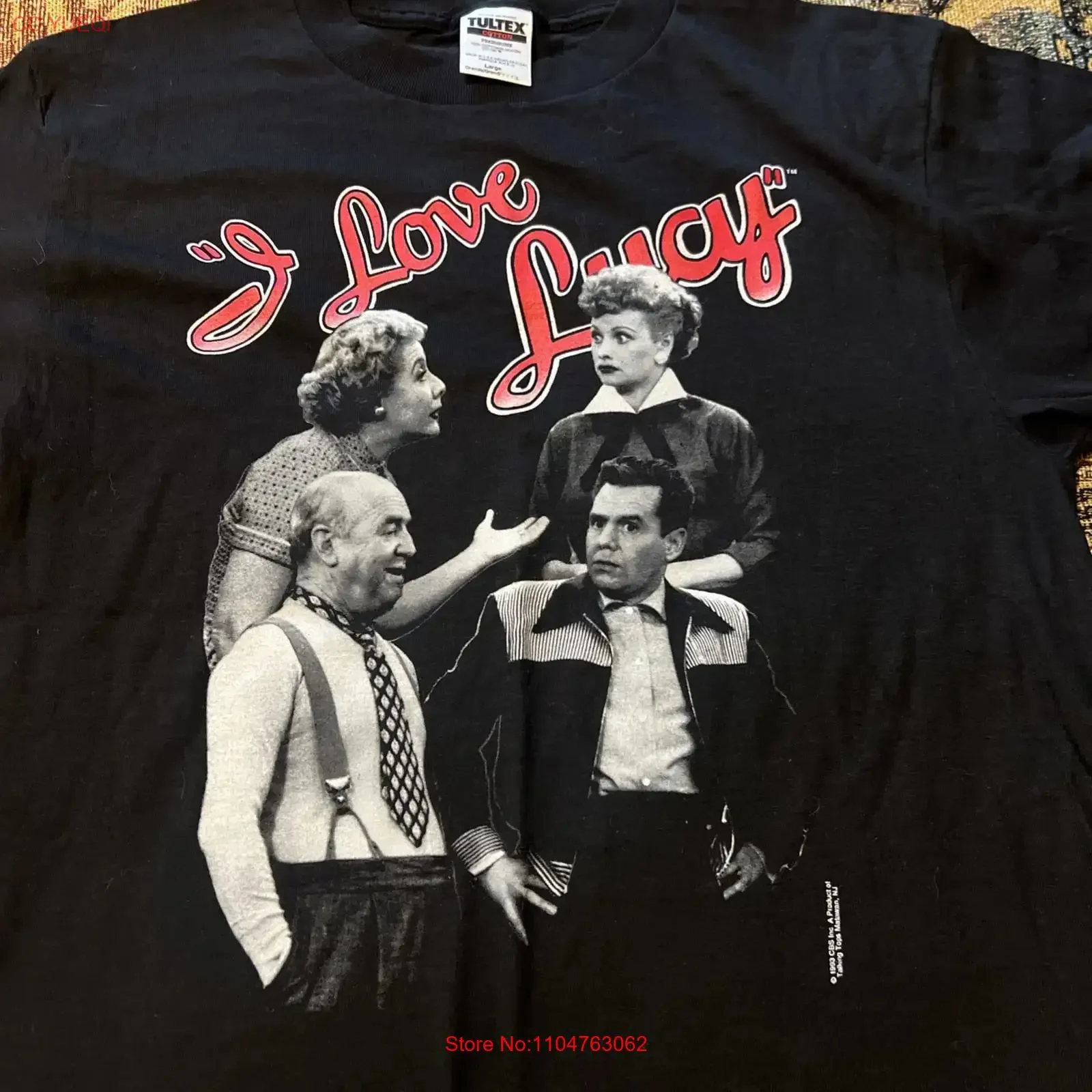1993 I Love Lucy TV Show Promo T Shirt Black Size Large Tultex vintage vintage Washed designer clothes streetwear Comfortable