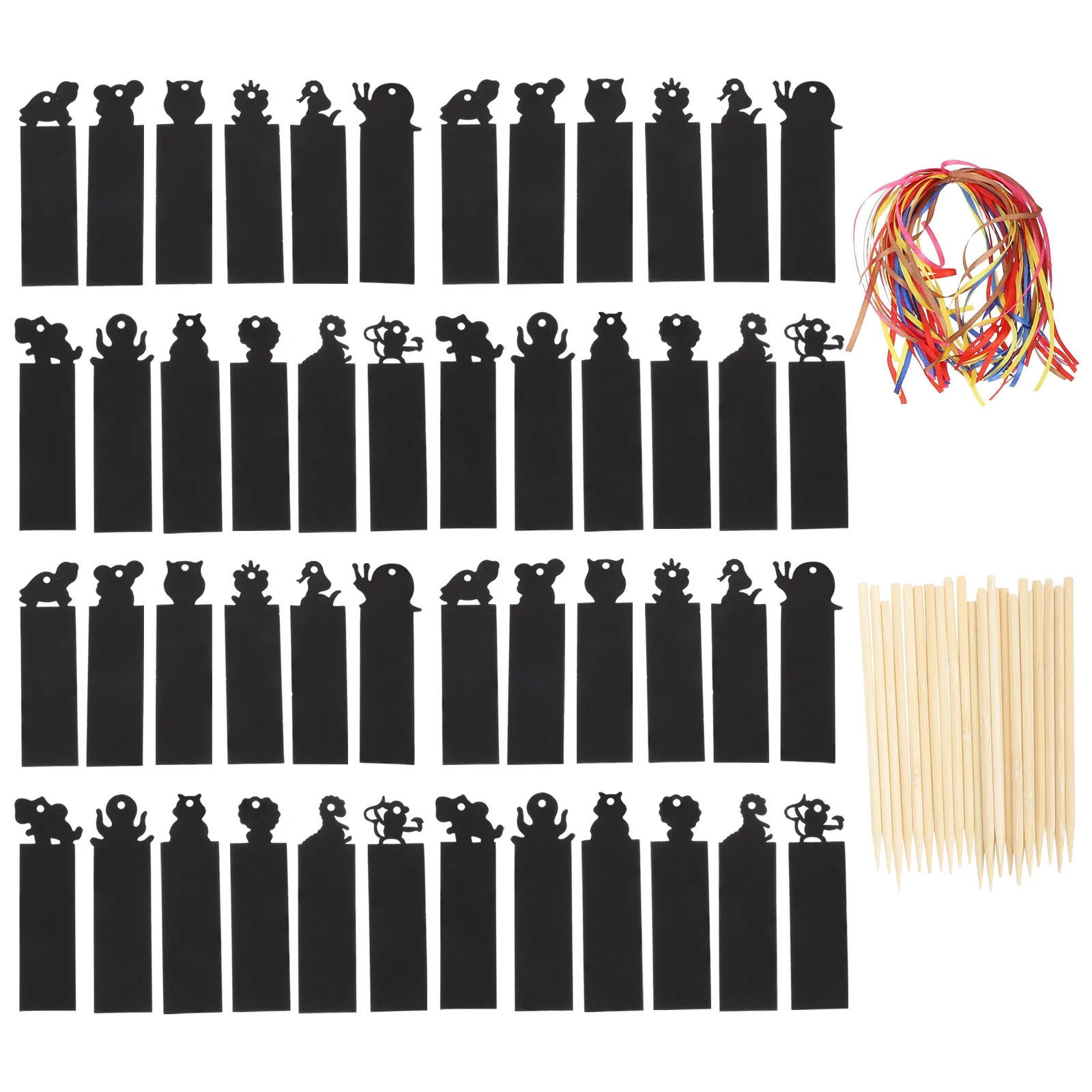 

1 set Scratch Rainbow Bookmarks Diy Animals Scratching Cards Handmade Educational Kids Decorative Paper Crafts Stress Relief