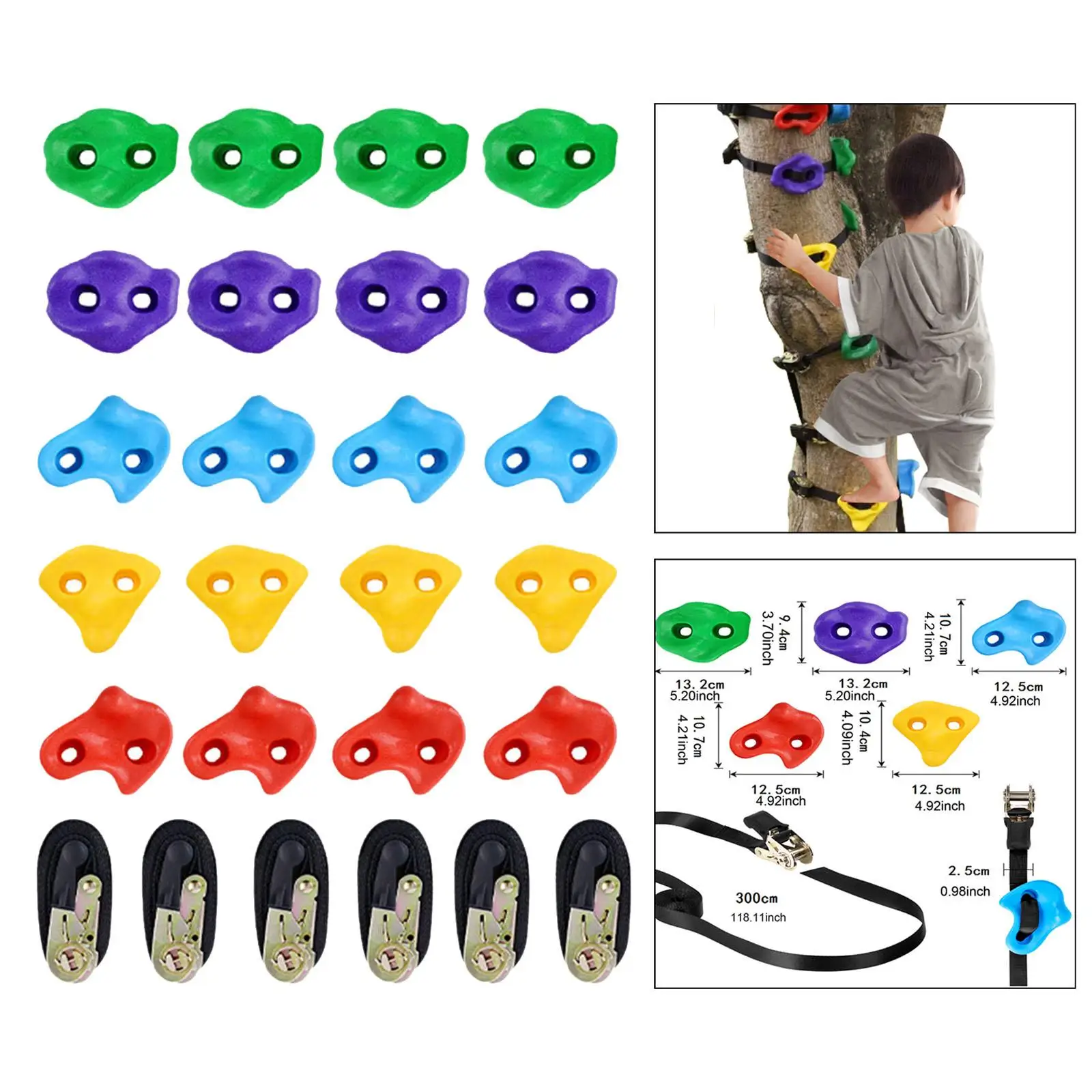 Outdoor Climbing Holds for Kid Rock Climbing Wall Holds Outdoor Games Colourful Backyard Climbing Rocks Kits Climbing Stones