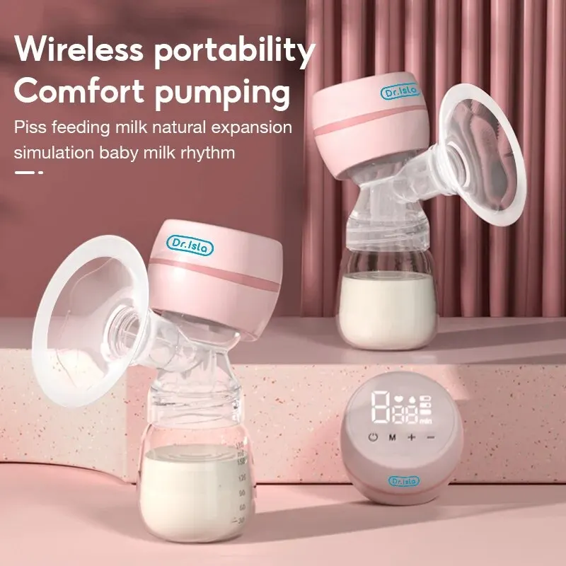 Dr.isla Electric Breast Pump Intelligent Integrated High Suction Breast Pump Breast Milk Postpartum Painless and Silent Breast