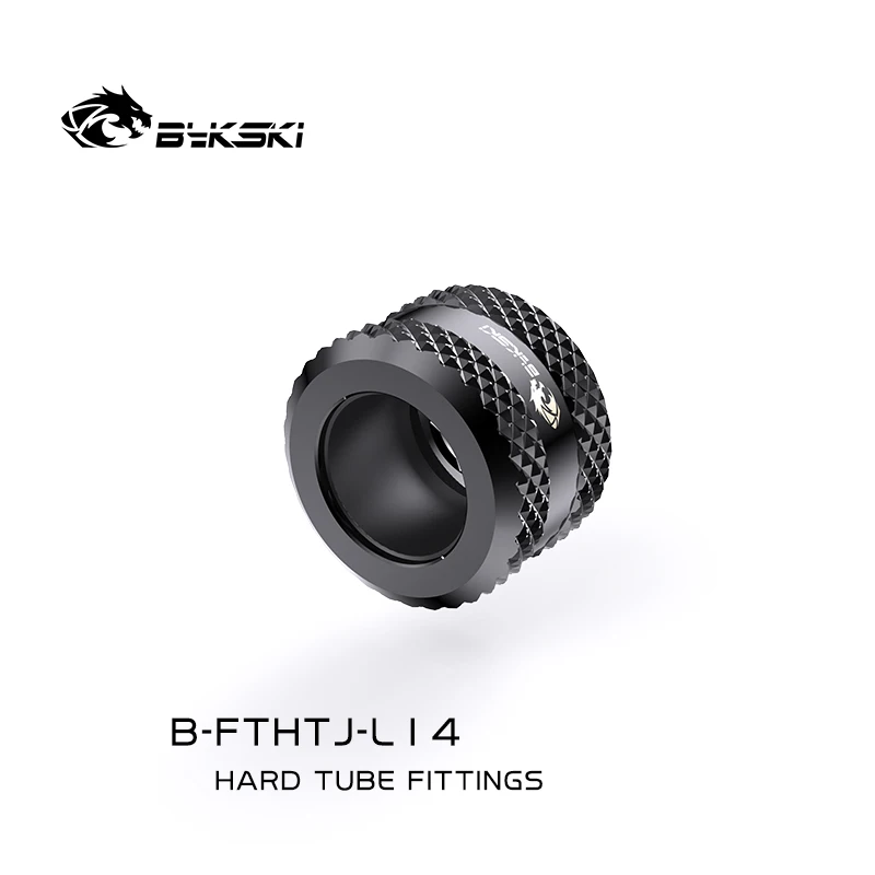 Bykski Anti-off Type Hard Tube Fittings , For OD14mm Hard Tubes , Diamond Pattern, Enhanced Silicone B-FTHTJ-L14