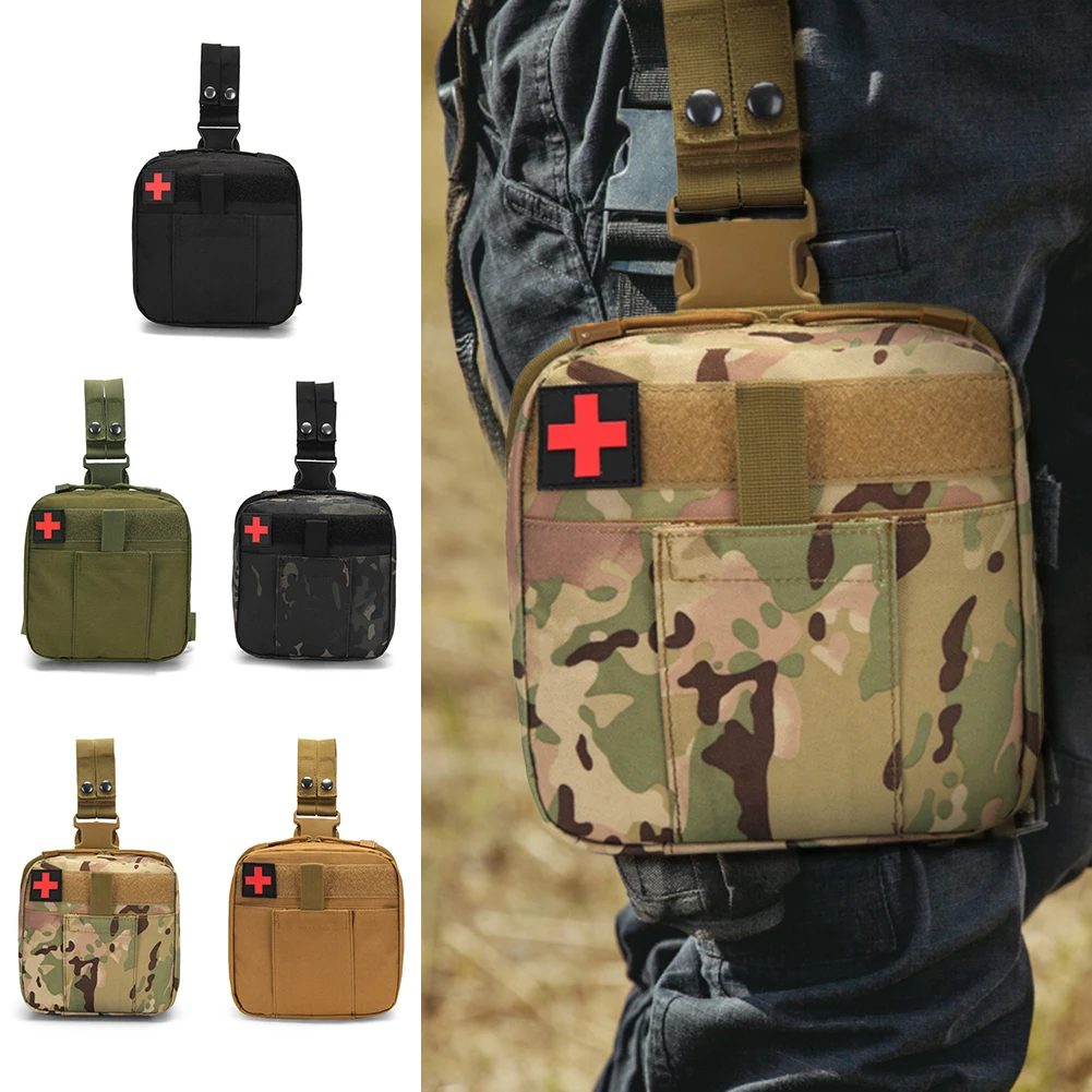 Drop Leg Pouch Medical Kit Bag First Aid Kits Molle Thigh Pack for Workplace Outdoors Camping Hiking EDC Tool Bag