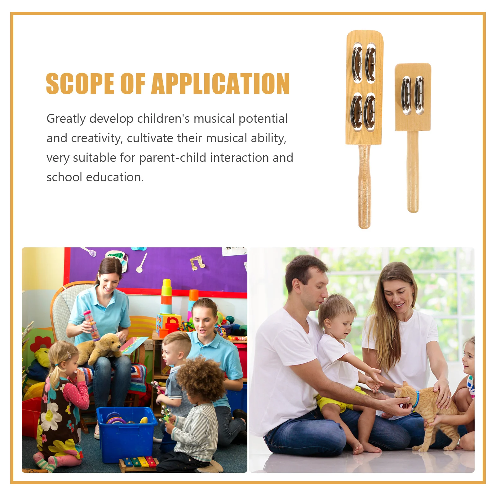 2 pçs criança brinquedo musical instrumentos pré-escolares pandeiro do bebê criança percussão crianças pandeiros